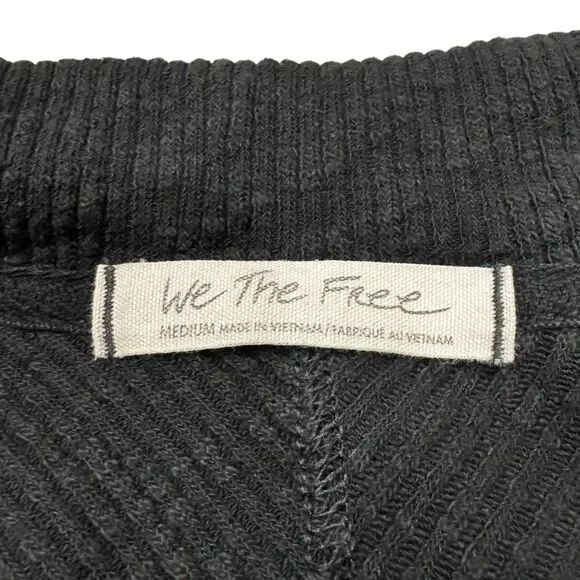Free People We The Free Walk Away Half Zip Tunic Pullover - Size Medium, Black - Picture 6 of 8